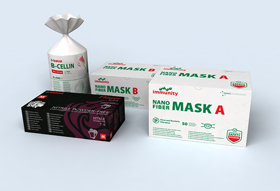 Batist Medical - design of packaging for protective equipment